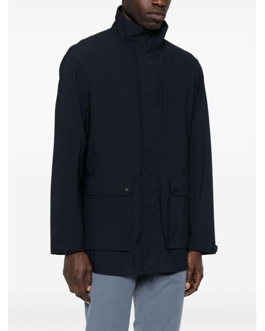 Emporio Armani Blue Nylon Blouson Jacket for men