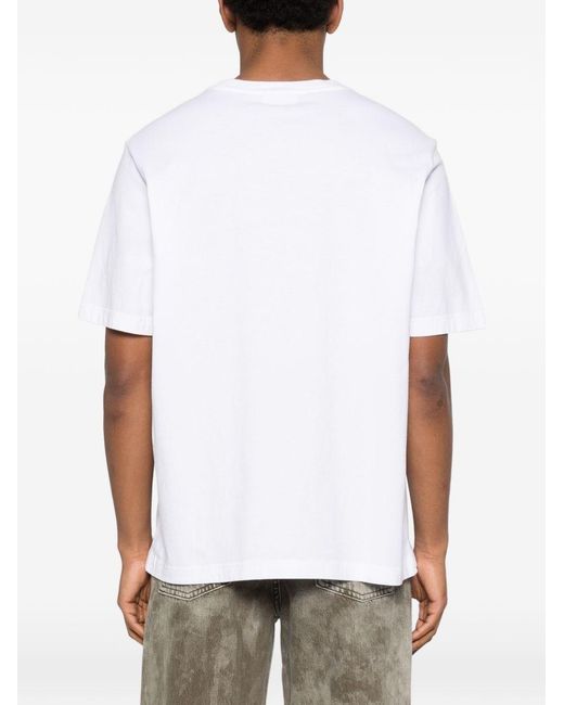 Maison Kitsuné White Dreaming Fox Cotton T-Shirt for men