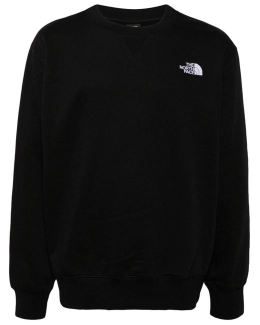 The North Face Black Logo-Embroidered Long-Sleeved Sweatshirt for men