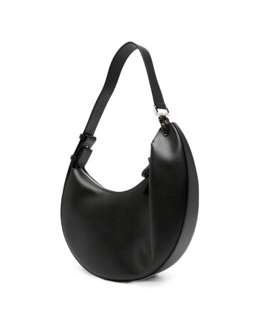Emporio Armani Black Medium Leather Hobo Bag