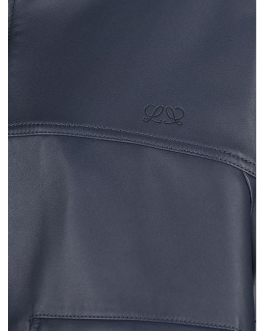 Loewe Blue Leather Jacket