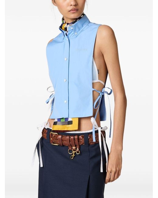 Miu Miu Blue Cotton Shirt