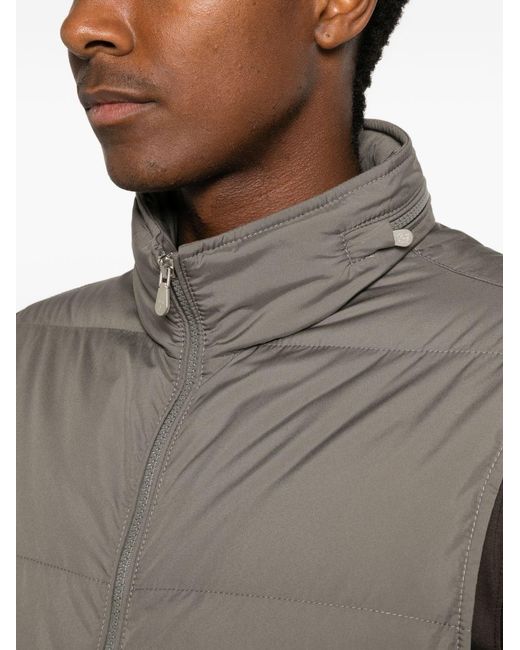 Brunello Cucinelli Gray Down Vest for men