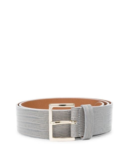 Alysi Gray Leather Belt