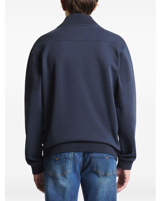 Fay Blue High Collar Jacket for men