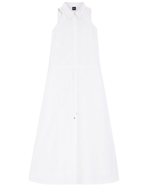 Boss White Sleeveless Dress