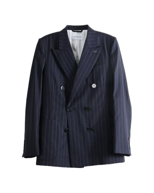 Givenchy Blue Wool Double-Breasted Jacket