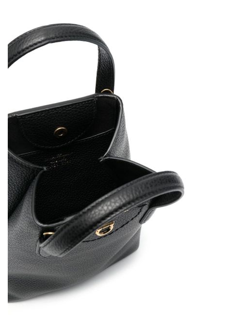 Ferragamo Black Gancini Leather Crossbody Bag