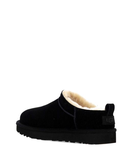Ugg Black Classic Micro Slip On Plush Interior