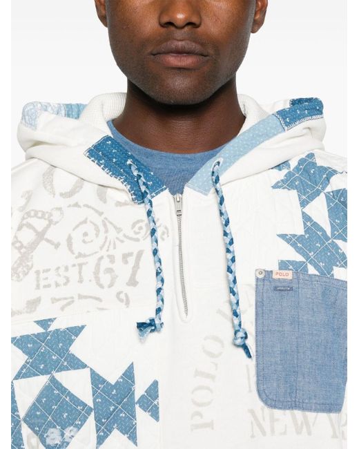 パーカー・フーディ Polo Ralph Lauren Patchwork Long-Sleeve Sweatshirt With Cozy Polo Ralph Lauren Patchwork Long-Sleeve Sweatshirt With Cozy