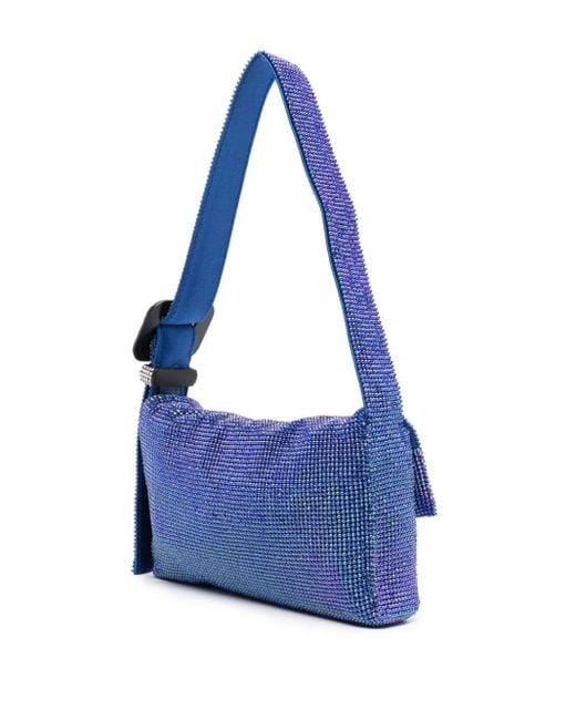 Benedetta Bruzziches Blue Vitty Rhinestoned Shoulder Bag