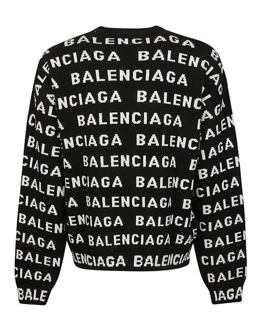 Felpa Con Logo di Balenciaga in Black da Uomo