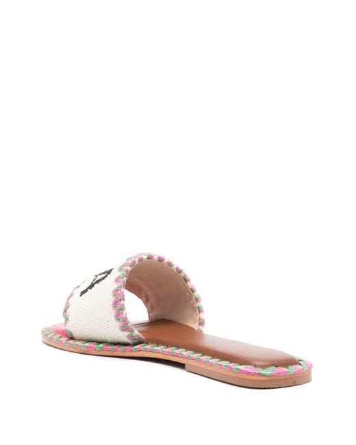 De Siena Pink Ibiza Beads Flat Sandals