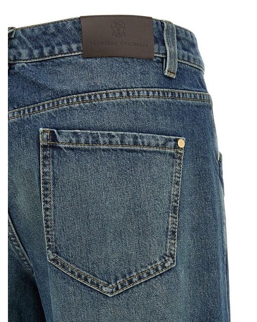 Brunello Cucinelli Blue Denim Cotton Jeans