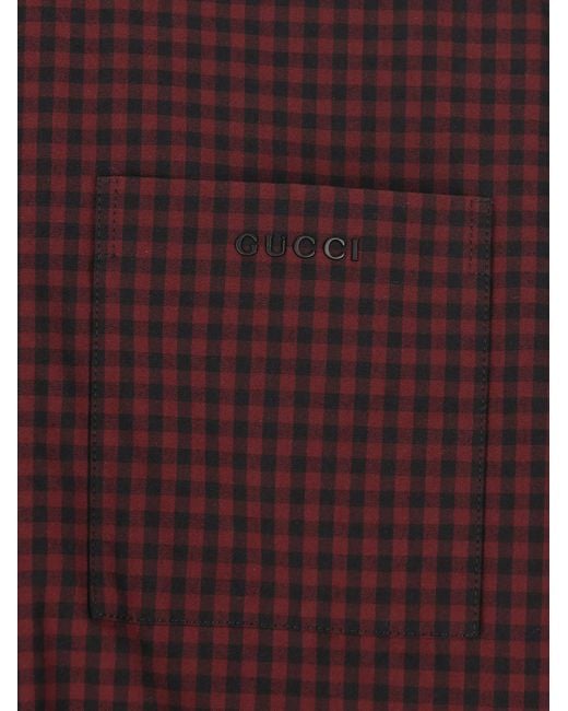 Gucci Purple Checked Cotton Padded Jacket for men