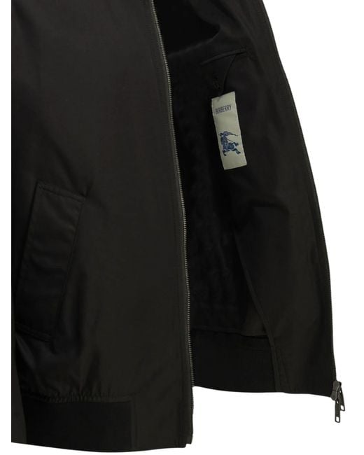 Burberry Black Glenfields Harrington Bomber Jacket for men