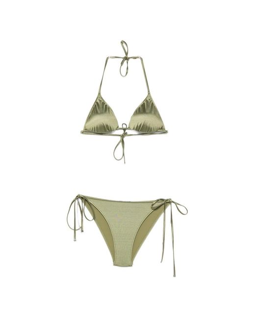 VENUJA Metallic Triangle Bikini Set