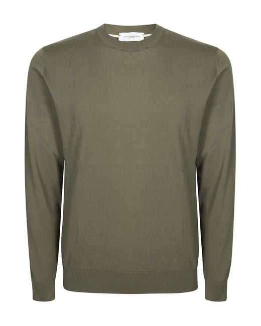 Paolo Pecora Green Crew Neck Sweater for men