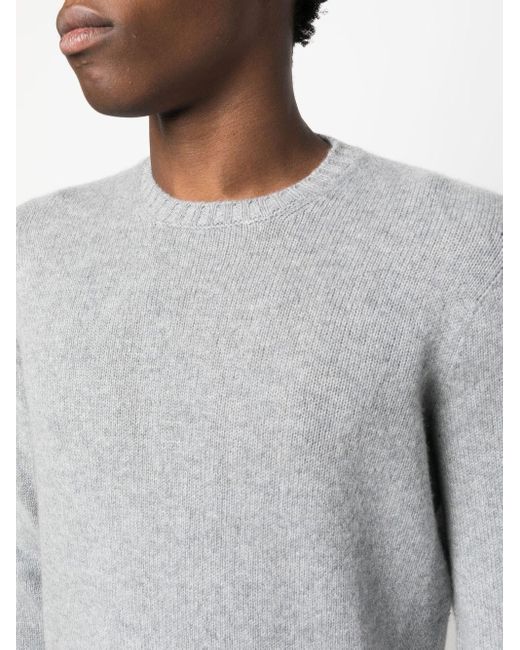 Drumohr Gray Round Neck Long Sleeves Sweather for men