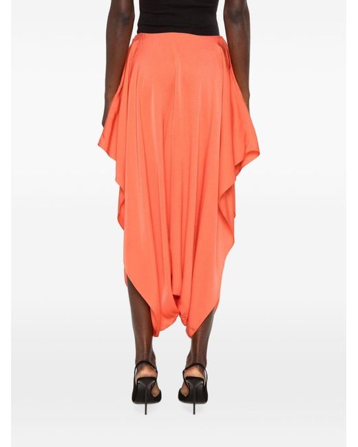 Alaïa Pink Asymmetric Midi Skirt