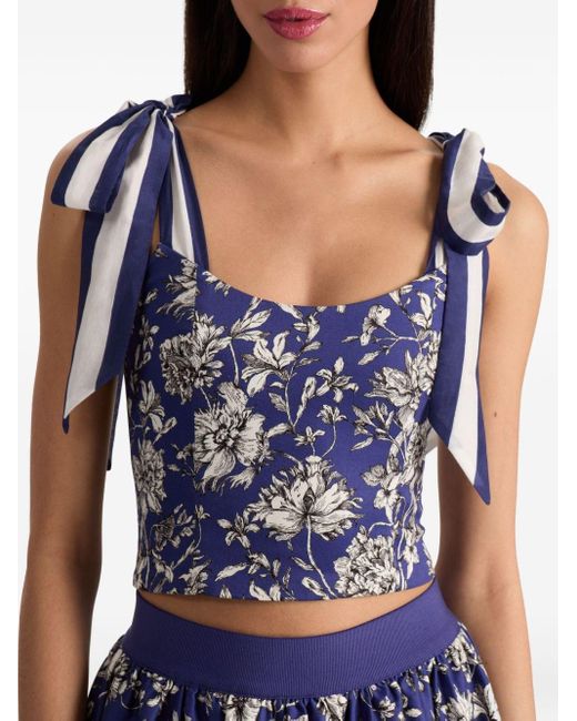 Alice + Olivia Blue Blanca Top