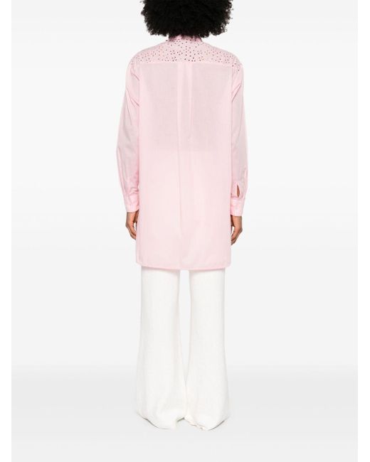 Ermanno Scervino Pink Lace Over Shirt