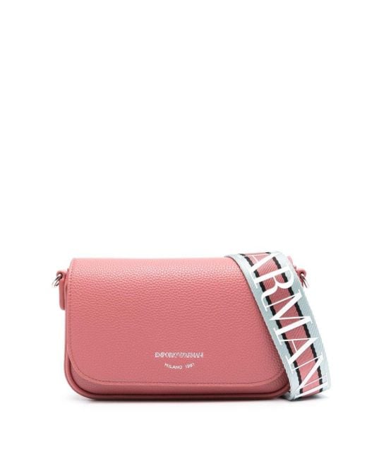 Emporio Armani Pink Logo-print Shoulder Bag