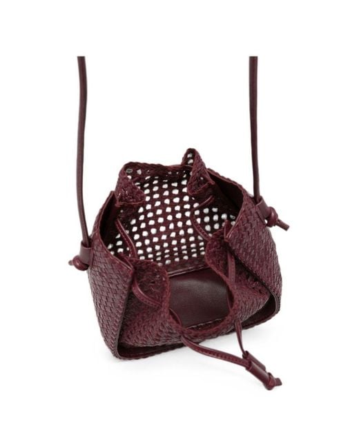 Forte_forte Red My Pepita Leather Bucket Bag
