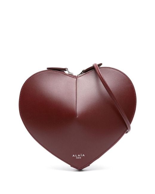 Alaïa Brown Le Coeur Leather Crossbody Bag