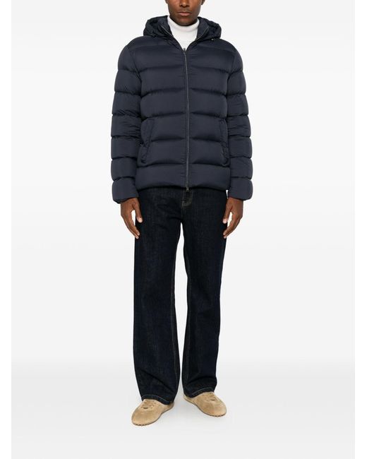 Herno Blue Nylon Down Jacket for men