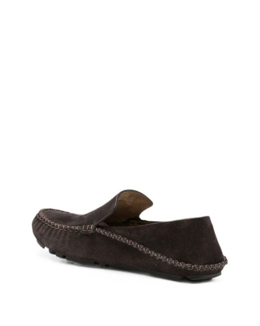 Loewe White Rambla Leather Loafers for men