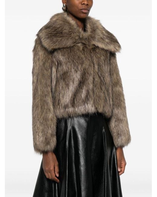 Thelaurent Brown Faux Fur Jacket