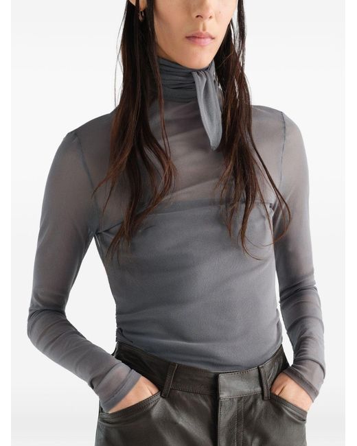 Lemaire Gray Ballerina Foulard Top