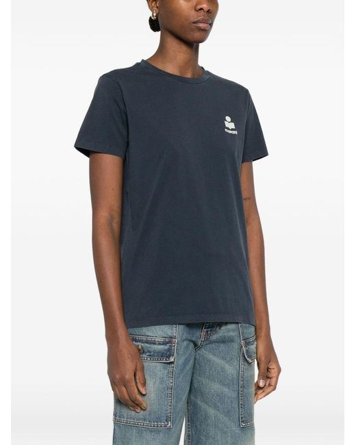 Isabel Marant Blue Aby Cotton T-Shirt