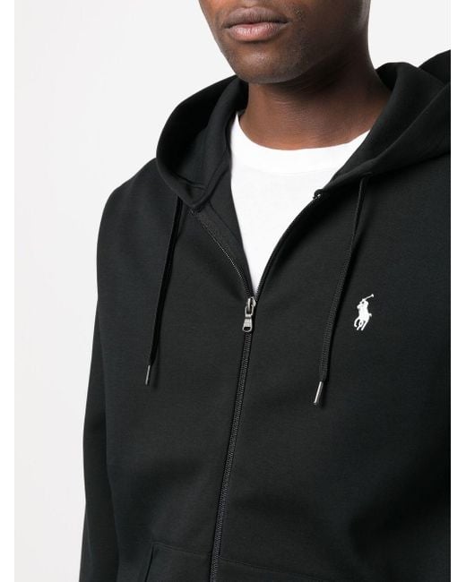 Polo Ralph Lauren Black Double-knit Full-zip Hoodie for men