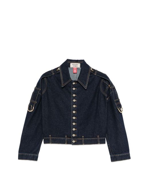 ALESSANDRO ENRIQUEZ Blue Denim Cotton Jacket