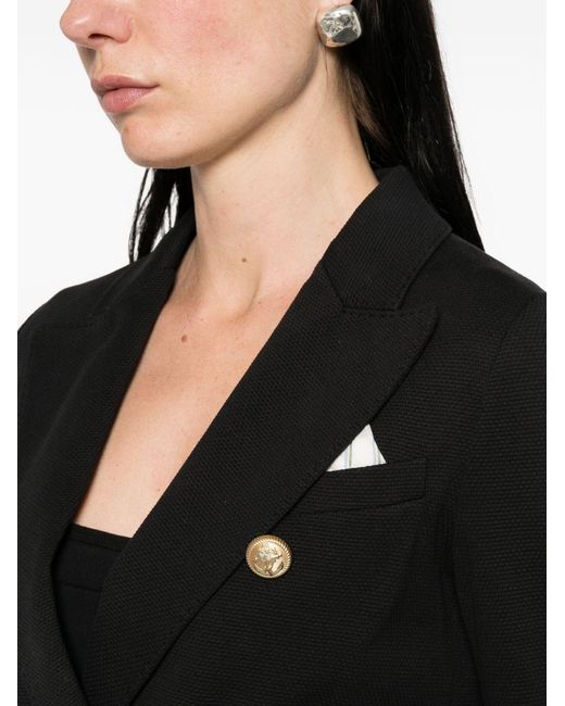 Circolo 1901 Black Cotton Double-Breasted Jacket