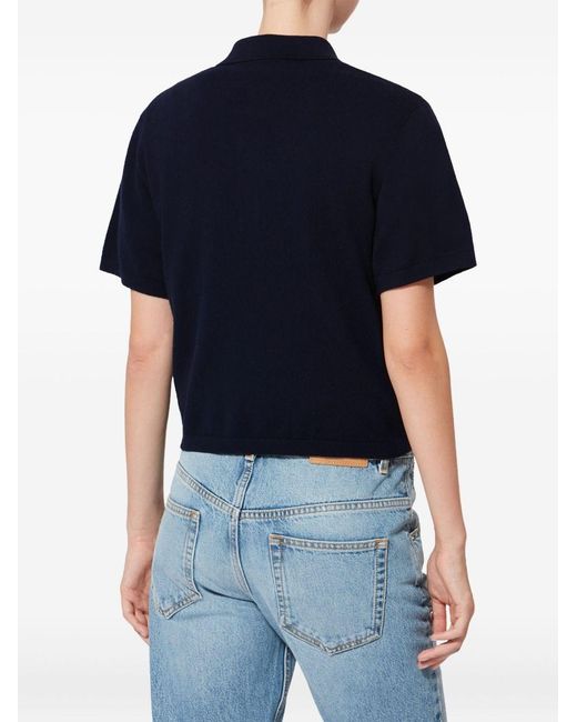 Isabel Marant Blue Wool And Cotton Polo Shirt