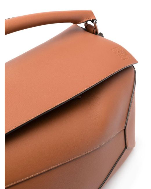 Loewe Brown Puzzle Large Leather Handbag for men