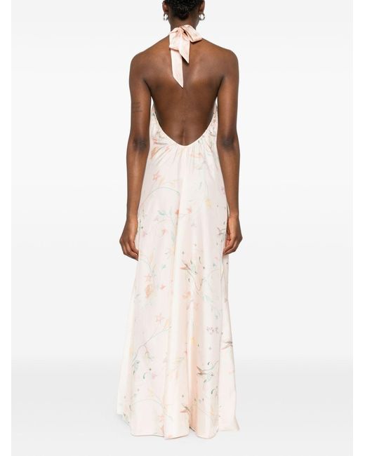 Forte_forte White Printed Silk Dress