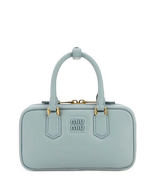 Miu Miu Blue Arcadie Mini Leather Handbag