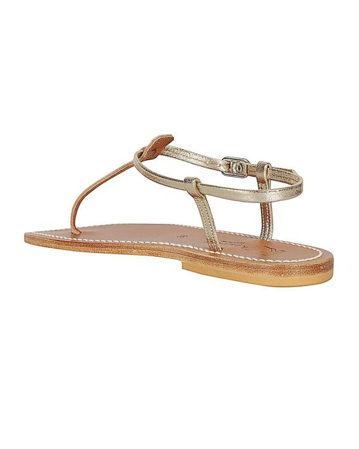 K. Jacques Metallic Picon Leather Thong Sandals