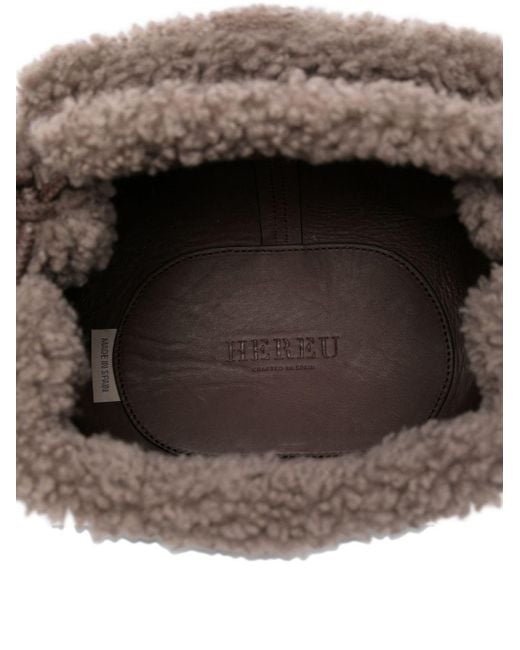 Hereu Brown Arta Mini Leather Handbag