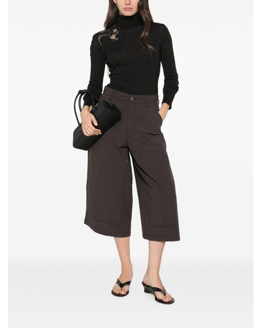 Ermanno Scervino Black Wool Turtle-Neck Sweater