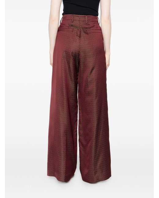 Dries Van Noten Purple Penn Cotton Trousers