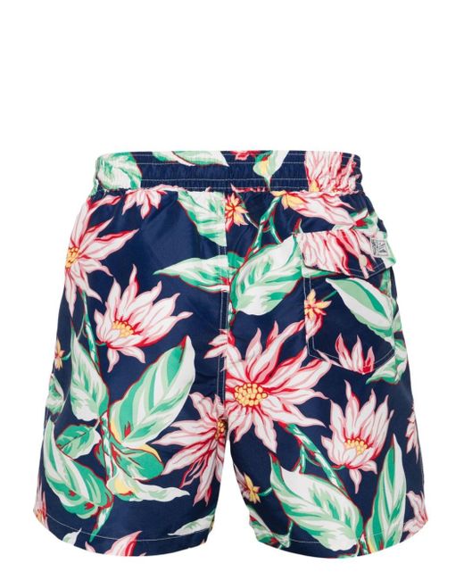 Polo Ralph Lauren Blue Traveler Floral-print Swim Shorts for men