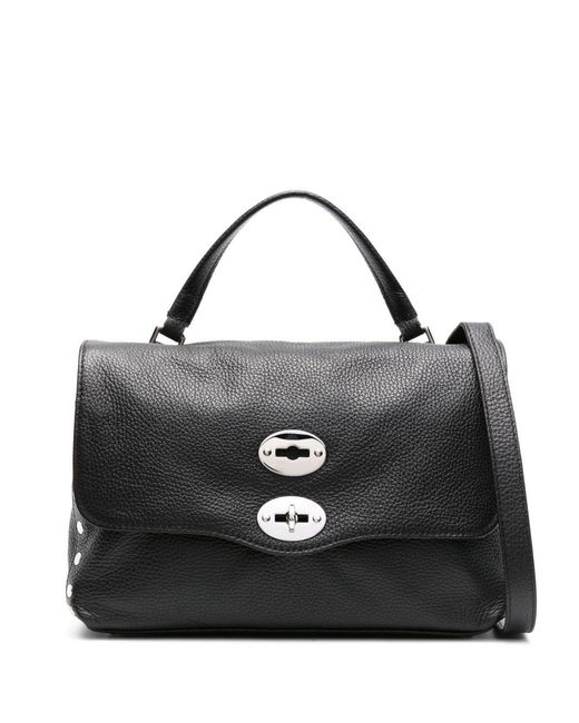 Zanellato Black Postina Daily Small Leather Handbag
