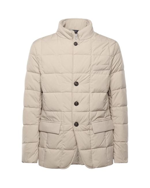 Fay Natural Short Coat Front Double Breasted With Pockets for men