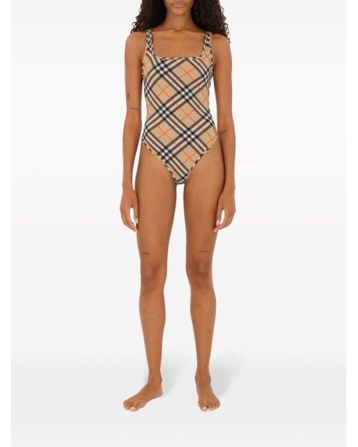 Costume Intero A Quadri di Burberry in Natural