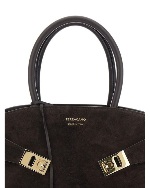 Ferragamo Black Hug Small Leather Handbag
